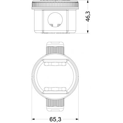 PI-M666 IP66 3P Puszka instalacyjna natynkowa czarna (63.66)