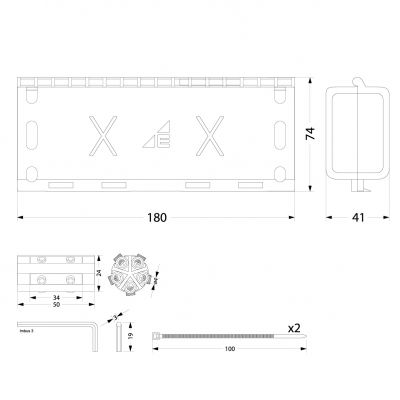 MZGEL180 Mufa z żelem/ 180*74*41mm GELEBOX, IPX8, 0,6/1kV + złącze kablowe 5x1,5-6mm2 39.180 OPATÓWEK (39.180)