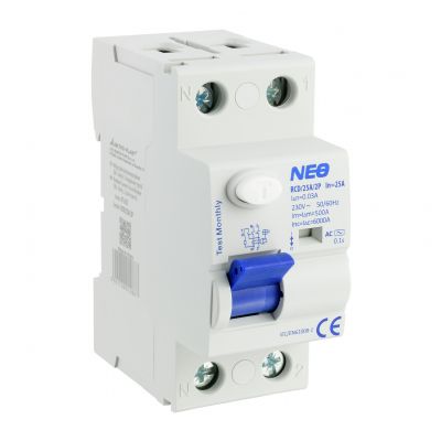 Wyłącznik różnicowoprądowy 1P+N 25A 30mA typ AC RCD/25A/2P 87.822 OPATÓWEK (87.822)