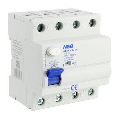 Wyłącznik różnicowoprądowy 3P+N 25A 30mA typ AC RCD/25A/4P 87.846 OPATÓWEK (87.846)