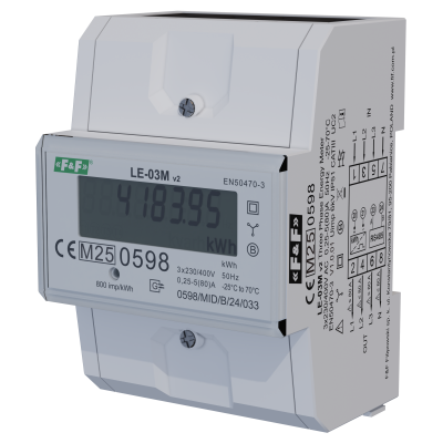 Licznik energii elektrycznej MODBUS RS-485 -trójfazowy ; MID LE-03M F&F (LE-03M)