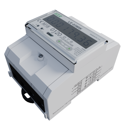 Dwutaryfowy licznik energii elektrycznej 3-fazowy 2-kierunkowy z Modbus RTU do pomairu bezpośredniego LE-03MW F&F (LE-03MW)