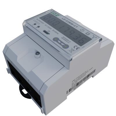 Dwutaryfowy licznik energii elektrycznej 3-fazowy 2-kierunkowy z Modbus RTU do pomairu półpośredniego LE-03MW-CT F&F (LE-03MW-CT)
