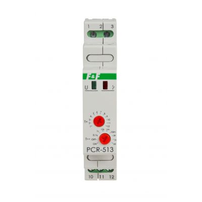 Przekaźnik czasowy rewersyjny styki: 1Z/R 230V 16A PCR-513-16 F&F (PCR-513-16)