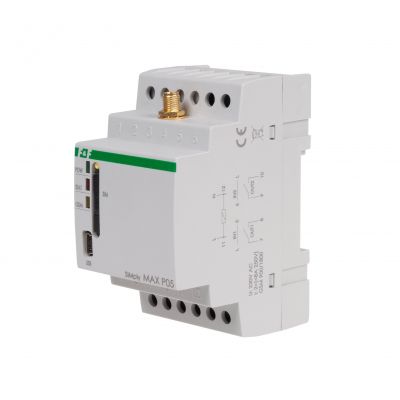 Przekaźnik zdalnego sterowania GSM - licznik impulsów i czasu pracy / załącz-wyłącz / funkcja alarm 230V 1Z SimplyMAX-P05 F&F (SimplyMAX-P05)