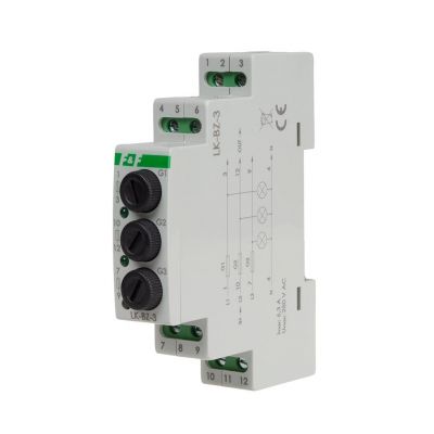 Trójfazowa lampka kontrolna z zabezpieczeniem (zielona) LK-BZ-3G F&F (LK-BZ-3G)