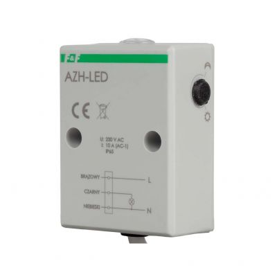 Automat zmierzchowy z wewnętrznym czujnikiem światłoczułym do załączania oświetlenia LED AZH-LED F&F (AZH-LED)