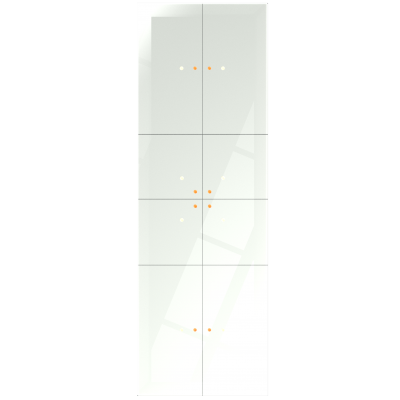 Dotykowy panel szklany potrójny 8 pól dotykowych biały GP-242-W F&F (GP-242-W)