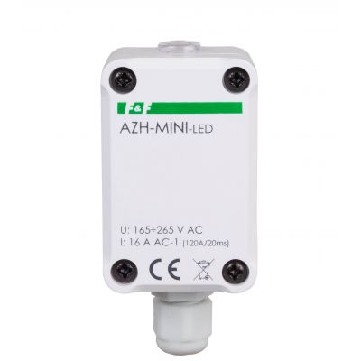 Automat zmierzchowy z wewnętrznym czujnikiem światłoczułym do załączania oświetlenia LED AZH-MINI-LED F&F (AZH-MINI-LED)