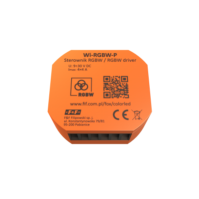 Color LED Sterownik kolorowego (RGBW) oświetlenia LED 12/24V Wi-Fi WI-RGBW-P F&F (WI-RGBW-P)