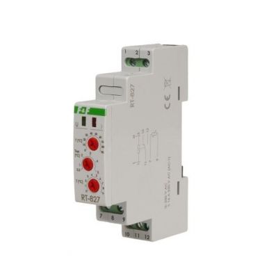 Regulator temperatury - zakres 0 do 99st.C I=16A 1moduł RT-827 F&F (RT-827)