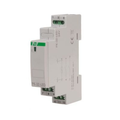 Przekaźnik elektromagnetyczny PK-1P 24 V styk 2 x Z 16 A Inrush 120A/20ms PK-2Z-LED-24V F&F (PK-2Z-LED-24V)
