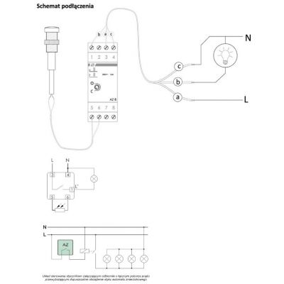 Automat zmierzchowy 16A U=12-264AC/DC AZ-B-UNI F&F (AZ-B-UNI)