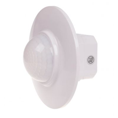 Czujnik ruchu 3-2000lx 360st. 230V AC sufitowy biały DR-08 F&F (DR-08)