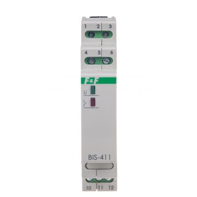 Przekaźnik bistabilny na szynę DIN z przekaźnikiem inrush 160A/20ms BIS-411-LED F&F (BIS-411-LED)