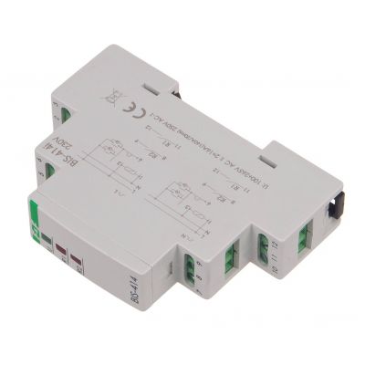 Przekaźnik bistabilny sekweRyjny na szynę DIN z przekaźnikiem inrush 160A/20ms BIS-414-LED F&F (BIS-414-LED)
