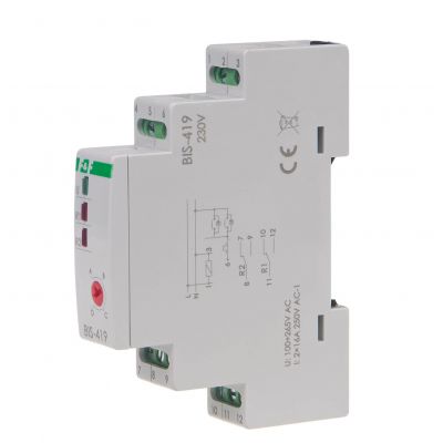 Przekaźnik bistabilny 4 funkcyjny DIN dwa obwody sterowania BIS-419 F&F (BIS-419)