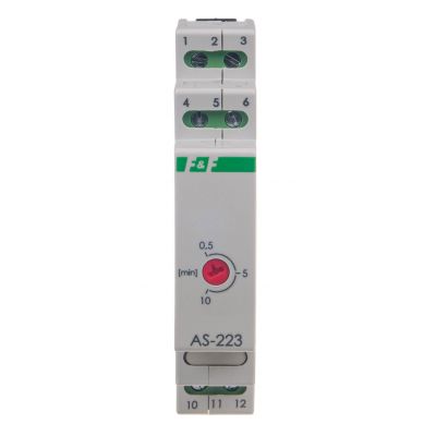 Automat schodowy - funkcja przeciwblokady montaż na szynie DIN 230V AS-223 F&F (AS-223)