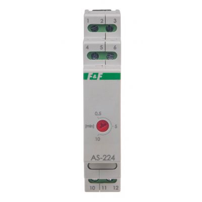 Automat schodowy - funkcja przeciwblokady montaż na szynie DIN 24V AS-224 F&F (AS-224)