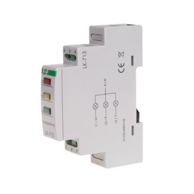 Lampka kontrolna zasilania - trójfazowa LK-713R F&F (LK-713R)