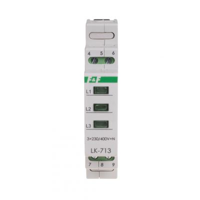 Lampka kontrolna zasilania - trójfazowa LK-713R F&F (LK-713R)