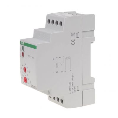 Regulator temperatury - zakres temperatur 60-95stC montaz na szynie DIN styk: 1Z/R 230V AC RT-823 F&F (RT-823)