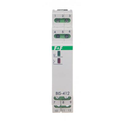 Przekaźnik bistabilny grupowy 9-30 V AC/DC BIS-412-24V F&F (BIS-412-24V)