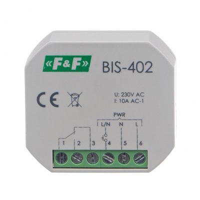 Przekaźnik bistabilny do montażu podtynkowego BIS-402 F&F (BIS-402)