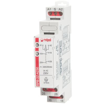 RELPOL Przekaźnik impulsowy-bistabilny 2Z, 230 VAC RPB-2Z-A230 864386 (864386)