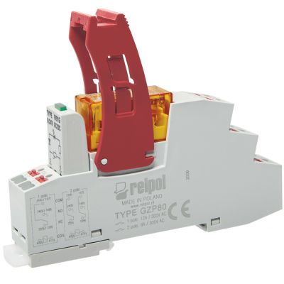 RELPOL  Przekaźnik interfejsowy  PUSH-IN 1P, 24 VAC,  16 A, przek. wykonawczy - przeźroczysta obudowa  PI85-024AC-M91G-PS-2011-01 864994 (864994)