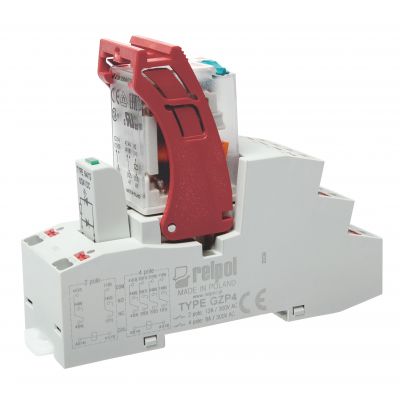 RELPOL  Przekaźnik interfejsowy  PUSH-IN 4P, 24 VDC, 6 A  PIR4-024DC-M41G-PS-2014 864842 (864842)