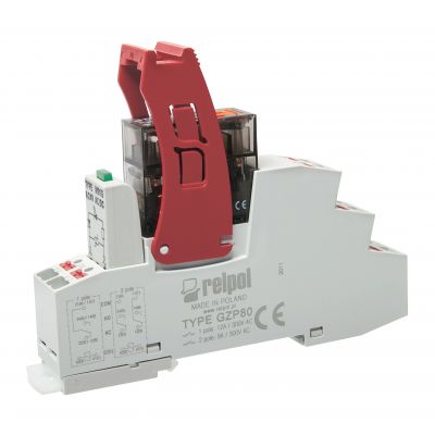 RELPOL  Przekaźnik interfejsowy PUSH-IN 2P, 230 VAC, 8A,  przekaźnik wykon. ze wskaźnikiem zadziałania PI84P-230AC-M93G-PS-2012 864847 (864847)