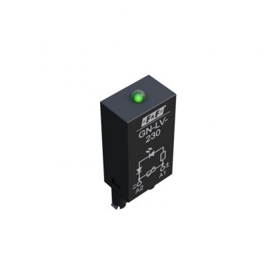 Moduł przeciwprzepięciowy z diodą LED do przekaźników z cewką 230V AC F&F (GN-LV-230)