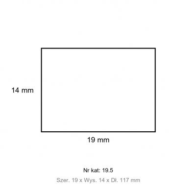 PS-10 12x10 Listwa zaciskowa 12x10 biała 19.5 OPATÓWEK (19.5)