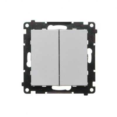 Simon 55 Przycisk zwierny poczwórny 10 AXm 250V szybkozłączka Aluminium mat TP4.01/143 KONTAKT (TP4.01/143)