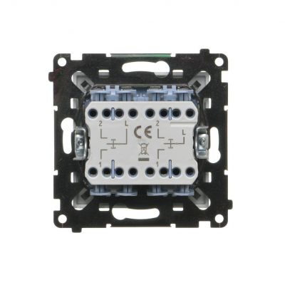 Simon 55 Przycisk zwierny poczwórny 10 AXm 250V szybkozłączka Aluminium mat TP4.01/143 KONTAKT (TP4.01/143)