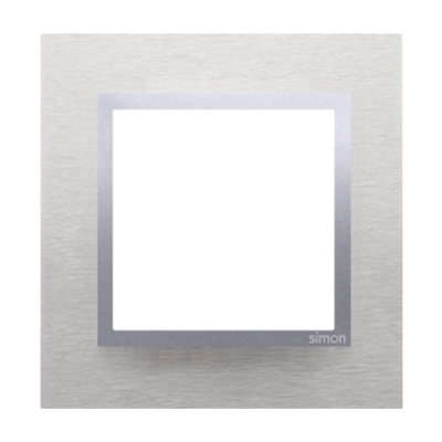 Simon 54 Nature Ramka 1-krotna Nature-Metal INOX KLASYCZNY IP20/IP44* (*IP44-należy zastosować uszczelkę ramki DUN1) DRN1/77 KONTAKT (DRN1/77)