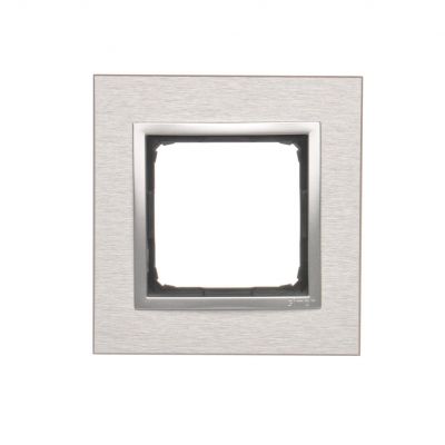 Simon 54 Nature Ramka 1-krotna Nature-Metal INOX KLASYCZNY IP20/IP44* (*IP44-należy zastosować uszczelkę ramki DUN1) DRN1/77 KONTAKT (DRN1/77)