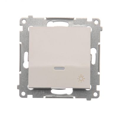 Simon 54 Przycisk „światło” z podświetleniem LED 16A 250V zaciski śrubowe biały DS1AL.01/11 KONTAKT (DS1AL.01/11)