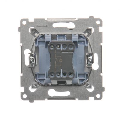 Simon 54 Przycisk „światło” z podświetleniem LED 16A 250V zaciski śrubowe srebrny mat DS1AL.01/43 KONTAKT (DS1AL.01/43)