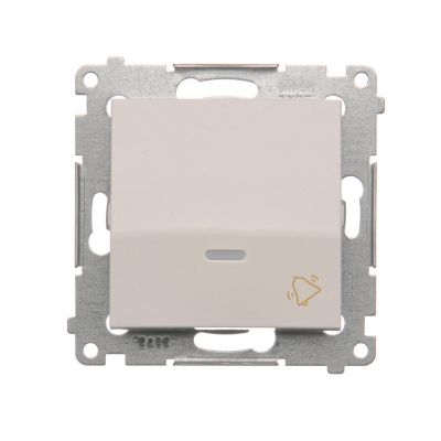 Simon 54 Przycisk „dzwonek” z podświetleniem LED 16A 250V zaciski śrubowe biały DD1AL.01/11 KONTAKT (DD1AL.01/11)