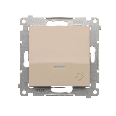 Simon 54 Przycisk „dzwonek” z podświetleniem LED 16A 250V zaciski śrubowe kremowy DD1AL.01/41 KONTAKT (DD1AL.01/41)