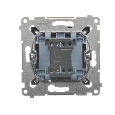 Simon 54 Przycisk „dzwonek” z podświetleniem LED 16A 250V zaciski śrubowe antracyt DD1AL.01/48 KONTAKT (DD1AL.01/48)