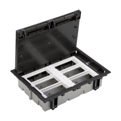Simon Connect Puszka podłogowa S500 6-modułowa 12x K45 gł. 70mm szary grafit 52050006-038 KONTAKT (52050006-038)