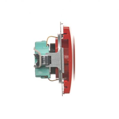 Simon Basic Gniazdo wtyczkowe z uziemieniem Schuko z przesłonami torów prądowych 16A 250V zaciski śrubowe czerwone BMGSZ1Z.01/22 KONTAKT (BMGSZ1Z.01/22)