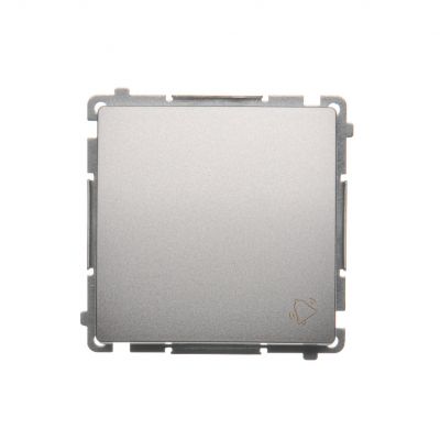 Simon Basic Przycisk dzwonek 16A 250V zaciski śrubowe srebrny mat BMD1A.01/43 KONTAKT (BMD1A.01/43)