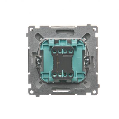 Simon Basic Przycisk dzwonek 16A 250V zaciski śrubowe srebrny mat BMD1A.01/43 KONTAKT (BMD1A.01/43)