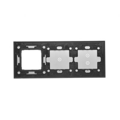 Simon 54 Touch Panel dotykowy S54 Touch 3 moduły 2 pola dotykowe pionowe + 1 pola dotykowe + 1 otwór na osprzęt S54 srebrna mgła DSTR3310/71 KONTAKT (DSTR3310/71)