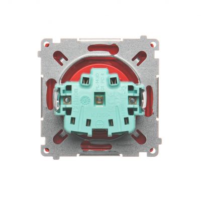 Simon Basic Gniazdo wtyczkowe z uziemieniem z przesłonami torów prądowych bryzgoszczelne IP44 16A 250V zaciski śrubowe czerwone BMGZ1BZ.01/22 BMGZ1Bz.01/22 KONTAKT (BMGZ1Bz.01/22)