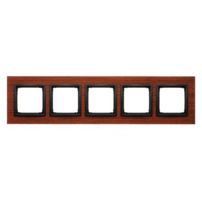 SIMON 54 NATURE WMDZ-0150xS-087 Ramka 5-krotna Nature-Drewno, CZARNY ORZECH, IP20/IP44. (IP44-należy DRN5/87 KONTAKT (DRN5/87)